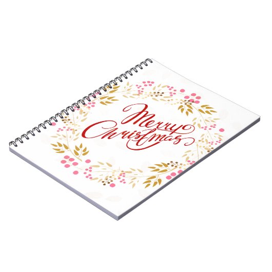 Merry Cristmas Wreath Notitieboek (Linkerzijde)