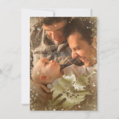 Merry Critmas | Gold Fantasy Tafelblad PnP 2-Foto Feestdagenkaart (Voorkant)