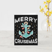 Merry Cruise-mas Matching Family Christmas Cruise Kaart (Gele Bloem)