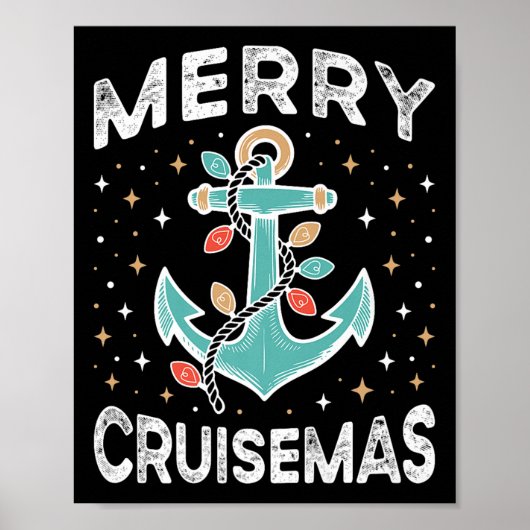 Merry Cruise-mas Matching Family Christmas Cruise Poster (Voorkant)