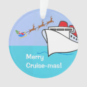 Merry Cruise-mas Ship and Santa Ornament (voorkant)