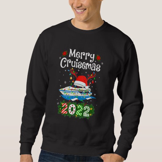 Merry Cruisemas 2022 Christmas Santa Reindeer Crui Trui (Voorkant)