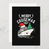 Merry Cruisemas 2022 Cruise Santa Hat Reindeer Xma Kaart (Voorkant / Achterkant)
