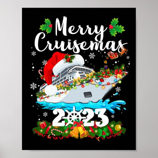 Merry Cruisemas 2023 Kerstkerstkerstkerstman Crui Poster (Voorkant)