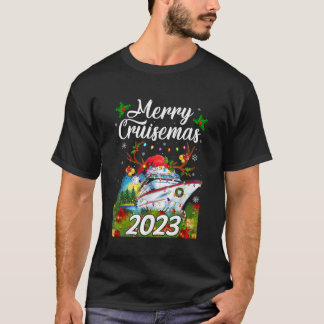 Merry Cruisemas 2023 Kerstmis Familie Cruiseschip T-shirt
