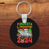 Merry Cruisemas 2024 Cruise Kerstmis Rudolph Xmas Sleutelhanger (Voorkant)