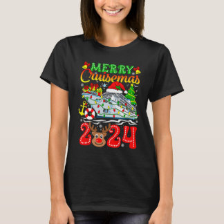 Merry Cruisemas 2024 Cruise Kerstmis Rudolph Xmas T-shirt