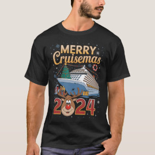 Merry Cruisemas 2024 Cruise Kerstmis Rudolph Xmas T-shirt