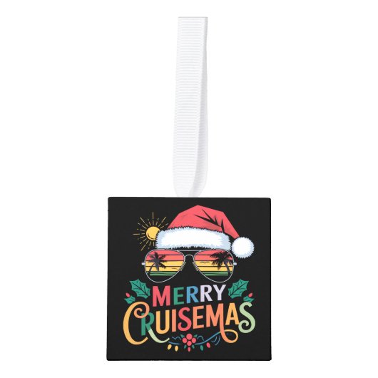 Merry Cruisemas 2024 Kerstman Rendier Decoratie (Voorkant)