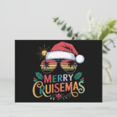 Merry Cruisemas 2024 Kerstman Rendier Feestdagenkaart (Staand voorkant)