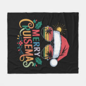 Merry Cruisemas 2024 Kerstman Rendier Fleece Deken (Voorkant (Horizontaal))