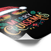 Merry Cruisemas 2024 Kerstman Rendier Foto Afdruk (Hoek)