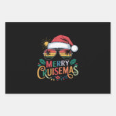 Merry Cruisemas 2024 Kerstman Rendier Inpakpapier Vel (Voorkant)