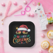 Merry Cruisemas 2024 Kerstman Rendier Papieren Bordje (Feest)