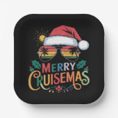 Merry Cruisemas 2024 Kerstman Rendier Papieren Bordje (Voorkant)