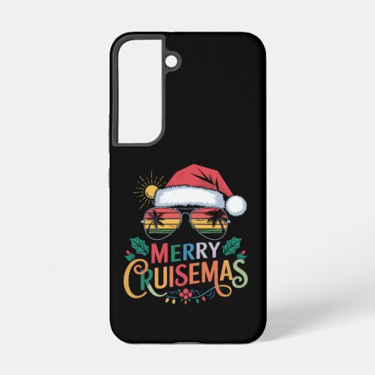 Merry Cruisemas 2024 Kerstman Rendier Samsung Galaxy Hoesje (Achterkant)
