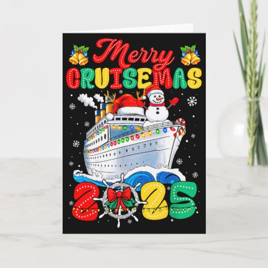 Merry Cruisemas 2025 Christmas Santa Groovy Cruise Kaart (Voorkant)