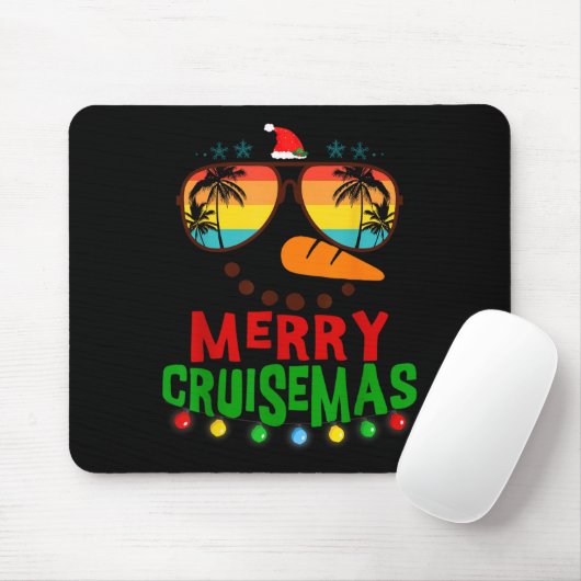 Merry Cruisemas 2025 Christmas Santa Snowman Cruis Muismat (Met muis)