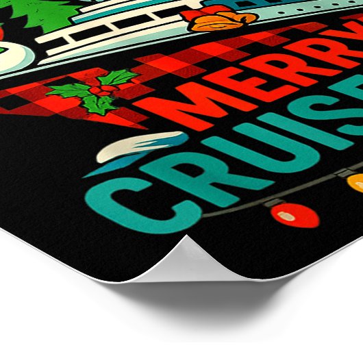 Merry Cruisemas 2025 Christmas Santa Snowman Funny Poster (Hoek)