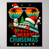 Merry Cruisemas 2025 Christmas Santa Snowman Funny Poster (Voorkant)