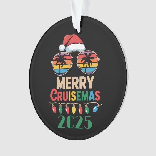 Merry Cruisemas 2025 Personalized Xmas Cruise Ornament (voorkant)