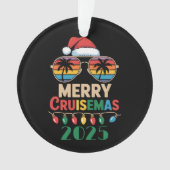 Merry Cruisemas 2025 Personalized Xmas Cruise Ornament (voorkant)