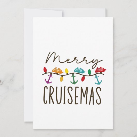 Merry Cruisemas Christmas Cruise Familie Matching Kaart (Voorkant)