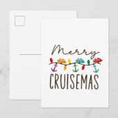 Merry Cruisemas Christmas Cruise Familie Matching Uitnodiging Briefkaart (Voorkant / Achterkant)