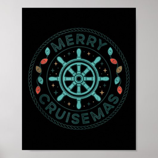 Merry Cruisemas Christmas Cruise Matching Family X Poster (Voorkant)