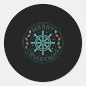 Merry Cruisemas Christmas Cruise Matching Family X Ronde Sticker (Voorkant)
