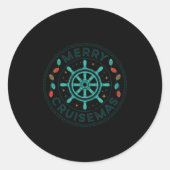 Merry Cruisemas Christmas Cruise Matching Family X Ronde Sticker (Voorkant)
