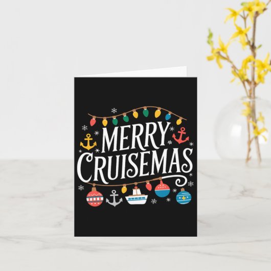 Merry Cruisemas Christmas Cruise S Family Cruise Kaart (Gele Bloem)