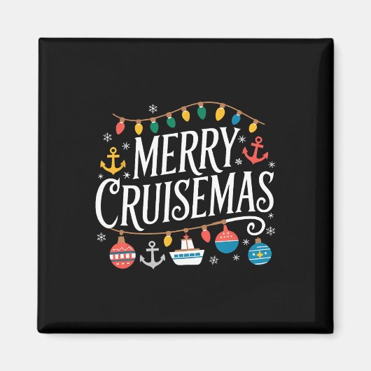 Merry Cruisemas Christmas Cruise S Family Cruise Magneet (Voorkant)
