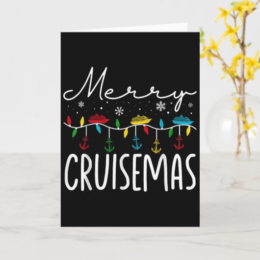 Merry Cruisemas Christmas Family Cruisin Funny Cru Kaart (Gele Bloem)
