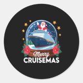Merry Cruisemas Christmas Family Cruisin Funny Cru Ronde Sticker (Voorkant)