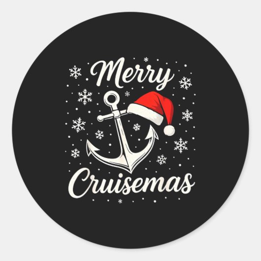 Merry Cruisemas Christmas Family Cruisin Funny Cru Ronde Sticker (Voorkant)