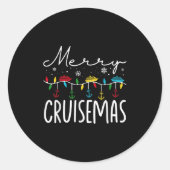 Merry Cruisemas Christmas Family Cruisin Funny Cru Ronde Sticker (Voorkant)
