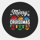Merry Cruisemas Christmas Family Cruisin Funny Cru Ronde Sticker (Voorkant)