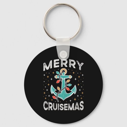 Merry Cruisemas Cruise Christmas Light Matching Fa Sleutelhanger (Voorkant)
