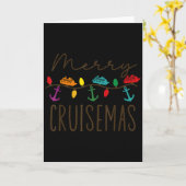 Merry Cruisemas Cruise Christmas Lights Matching F Kaart (Gele Bloem)