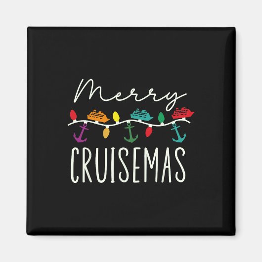 Merry Cruisemas Cruise Kerst Kerstpyjama Holi Magneet (Voorkant)