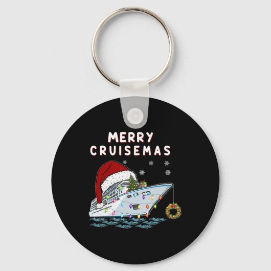 Merry Cruisemas Cruise Lovers Kerst Kerstmis Schat Sleutelhanger (Voorkant)