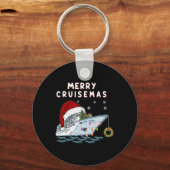 Merry Cruisemas Cruise Lovers Kerst Kerstmis Schat Sleutelhanger (Voorkant)