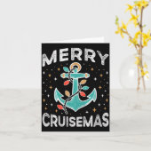 Merry Cruisemas Cruise Mas Matching Family Christm Kaart (Gele Bloem)