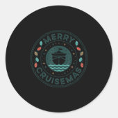 Merry Cruisemas Cruise Mas Matching Family Christm Ronde Sticker (Voorkant)