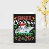 Merry Cruisemas Cruise Matching Family Christmas C Kaart (Gele Bloem)