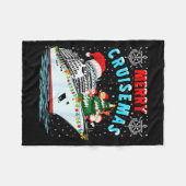 Merry Cruisemas Cruise Ship Family Christmas  Fleece Deken (Voorkant (Horizontaal))