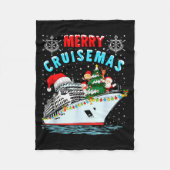 Merry Cruisemas Cruise Ship Family Christmas Fleece Deken (Voorkant)