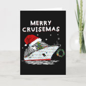 Merry Cruisemas Cruise Ship Santa Hat Christmas Ho Kaart (Voorkant)