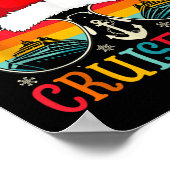 Merry Cruisemas Cruise Ship Vacation Cruising Chri Poster (Hoek)